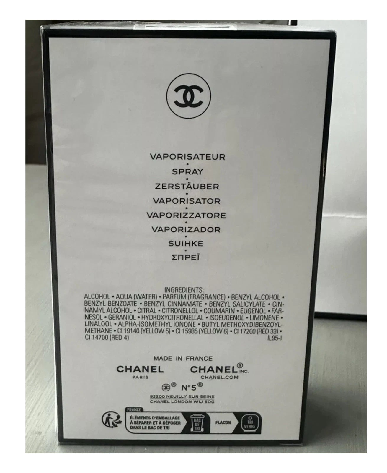 Chanel No5 Eau De Parfum Spray 100ml