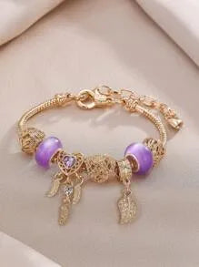 Flower Charm Bracelet Valentines,Mom,Mother,Mother's Day,Gift