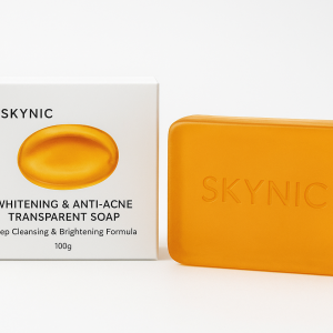 Skynic Whitening & Anti-Acne Transparent Soap | Deep Cleansing & Brightening Formula for Clear, Glowing Skin